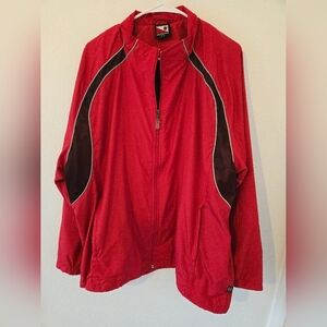 Vintage Canada Sportswear CSW Rain Jacket Mens Size XL Red Black lightweight Can